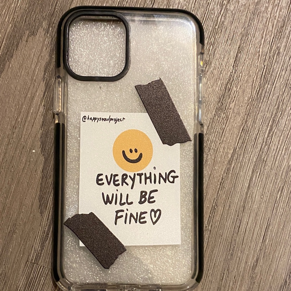 Clear Black Phone Case